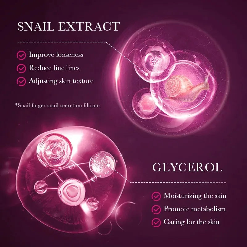 5-Piece Set of Sadoer Snail Collagen Mask, Firming and Moisturizing, Whitening and Hydrating, Facial Skin Care and Beauty Products