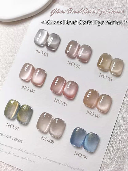 WS Black Glass Cat Magnetic Gel Nail Polish Punk Style Nail Art Manicure Varnis Semi Permanent Gel for Winter Nail Supplies