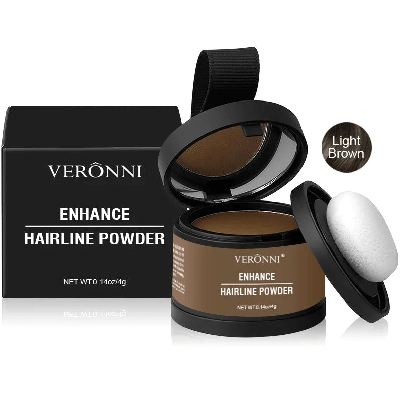 Hairline powder compact with brush applicator, Light Brown shade option