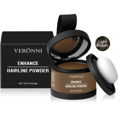 Hairline powder compact with brush applicator, Light Brown shade option