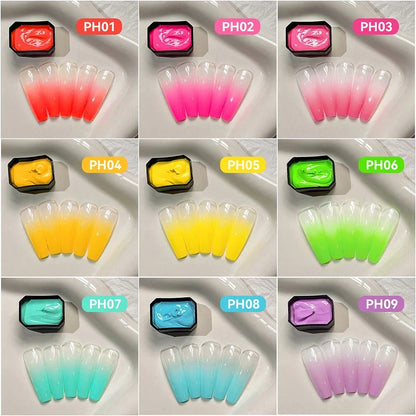 UR SUGAR 9 Colors Gradient Painting Gel Nail Art Gradient Color DIY Design Gel 4 In 1 Used For Gradient Nail Stamping Pattern
