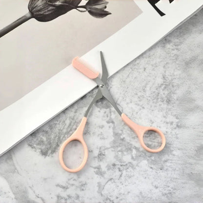Stainless Steel Built-in Eyebrow Scissors + 1 Crescent Eyebrow Razor. Specially designed for women. Exquisite craftsmanship & durable material, easy to use and suitable for both left and right hands. An ideal gift for makeup lovers.