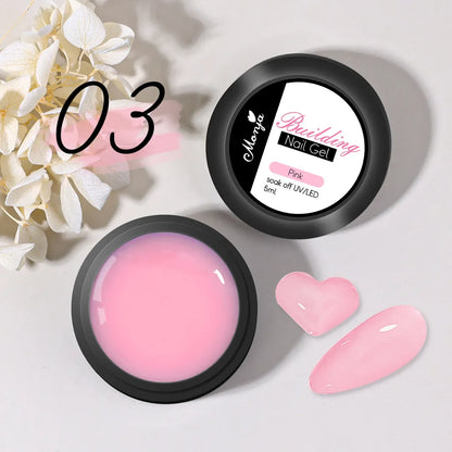 1 Jar White 3D Shaping Carving Non Stick Hand Extension Gel Nail Polish For Flower DIY Nail Art Extension Acrylic Nails Tools