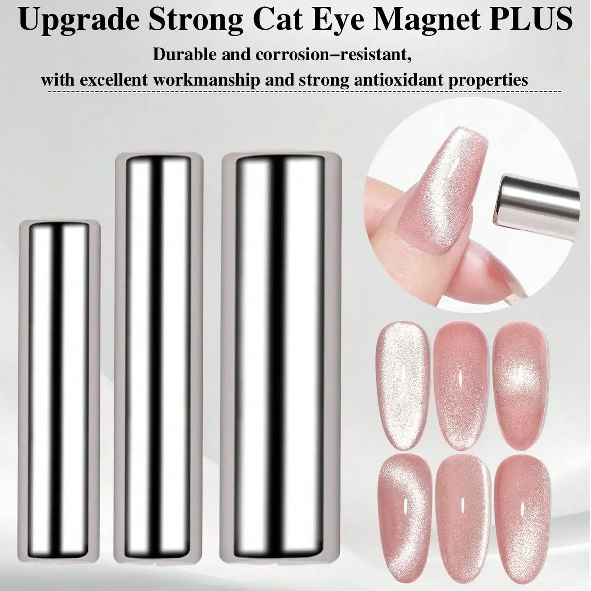 3x0.7cm Round Nail Art Cat Eye Gel Magnetic Pen for Gel Polish 3D Cat Eye Nails Painting Strong Magnet Stick Manicure DIY 2030