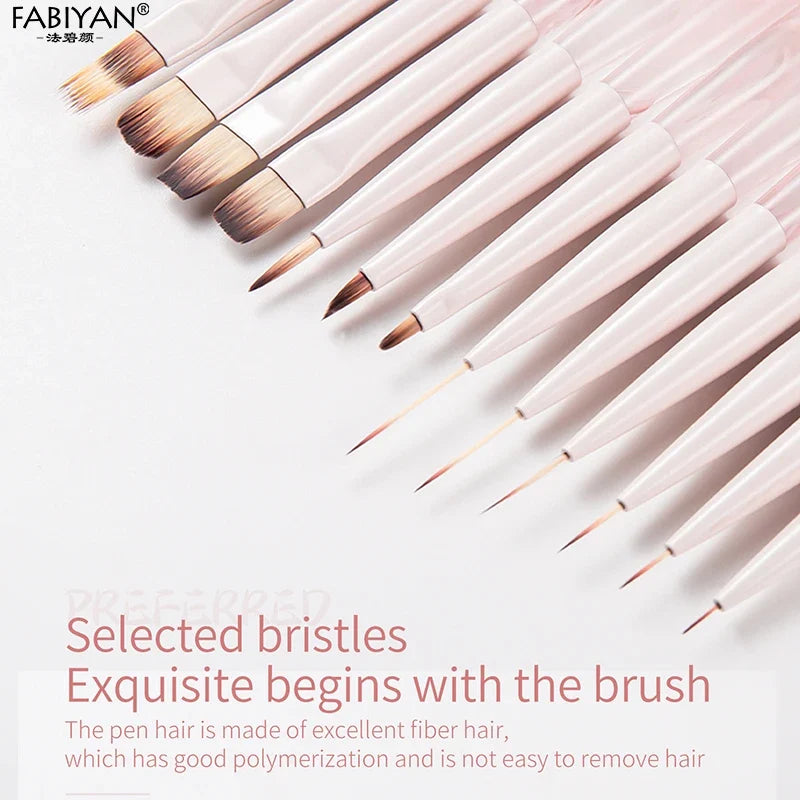 Nail Art Liner Brushes Elongated Lines Striping Drawing Painting Brushes For Manicure Beauty Salon Nails Products Manicure Tools