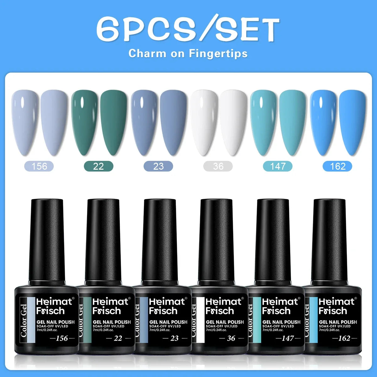 Color Block Series | Glossy Nails 0.24 oz Trendy Candy Foam Gel Semi-Permanent Nail Art Drip LED Nail Salon DIY Nail Art Gel Sea