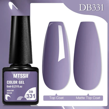 Mtssii 6ML Chocolate Color Gel Nail Polish Brown Semi Permanent UV Gel Autumn Winter Popular Soak Off Nail Art Gel Varnishes