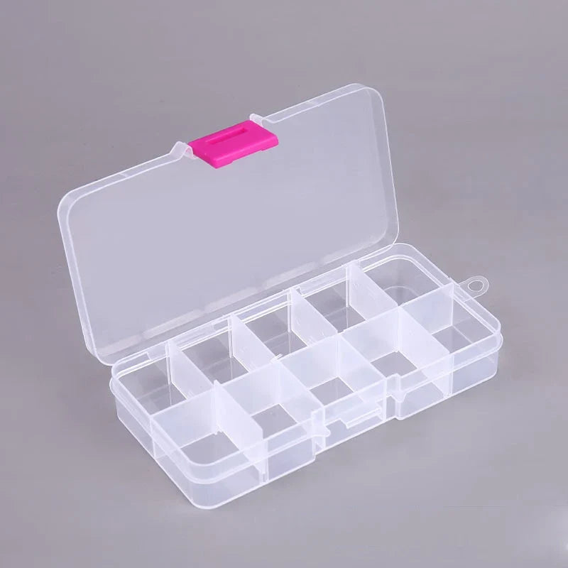 Nail Storage Box Plastic Drawer Style Easy to Clean Desktop Organization Large Capacity Cotton Swab Polishing Sand Strip Toolbox