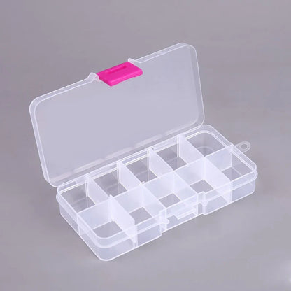 Nail Storage Box Plastic Drawer Style Easy to Clean Desktop Organization Large Capacity Cotton Swab Polishing Sand Strip Toolbox