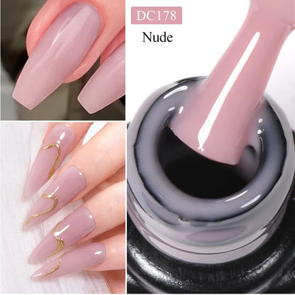 Mtssii 7ml Milky White Quick Extension Gel Nail Polish Nude Construct Hard Gel Semi Permanent Acrylic Extension Nail Art Varnish