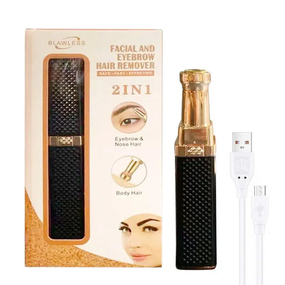 Electric Eyebrow Trimmer 2 In 1 Precise Eyebrow Trimmer Ladies' Lipstick Shaver Multifunctional Makeup Tools Beauty Products