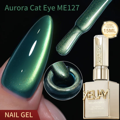 XEIJAYI 1pc 15ML Blue cat eye Nail Gel polish Semi Permanent Nail Art Soaking UV LED Nail Salon DIY Nail Salon Gel
