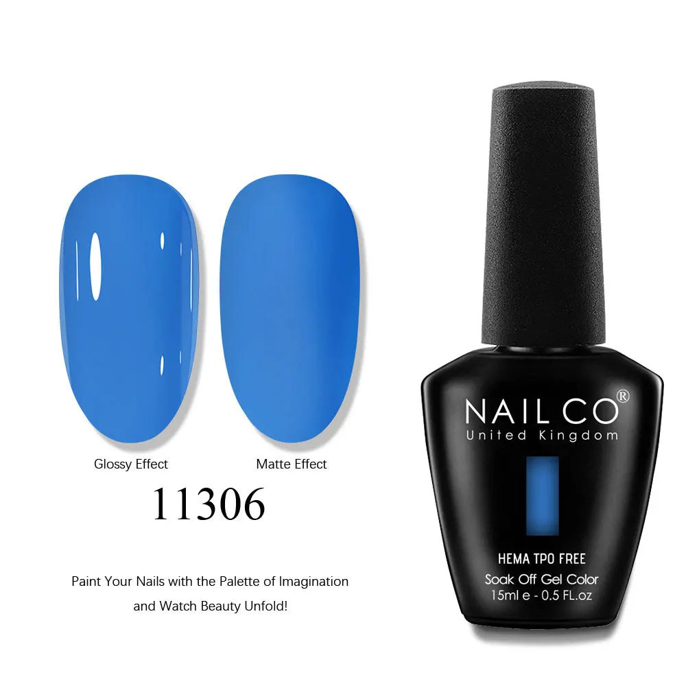 NAILCO 15ml Nails Art Gel Lack Polish Summer Hybrid Nail Varnish Manicure UV Top Coat Base HEMA TPO FREE Esmalte Nail Gel Polish