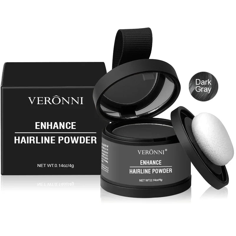 Hairline powder compact with brush applicator, Dark Gray shade option
