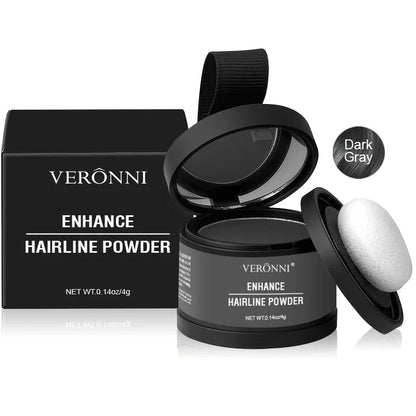 Hairline powder compact with brush applicator, Dark Gray shade option