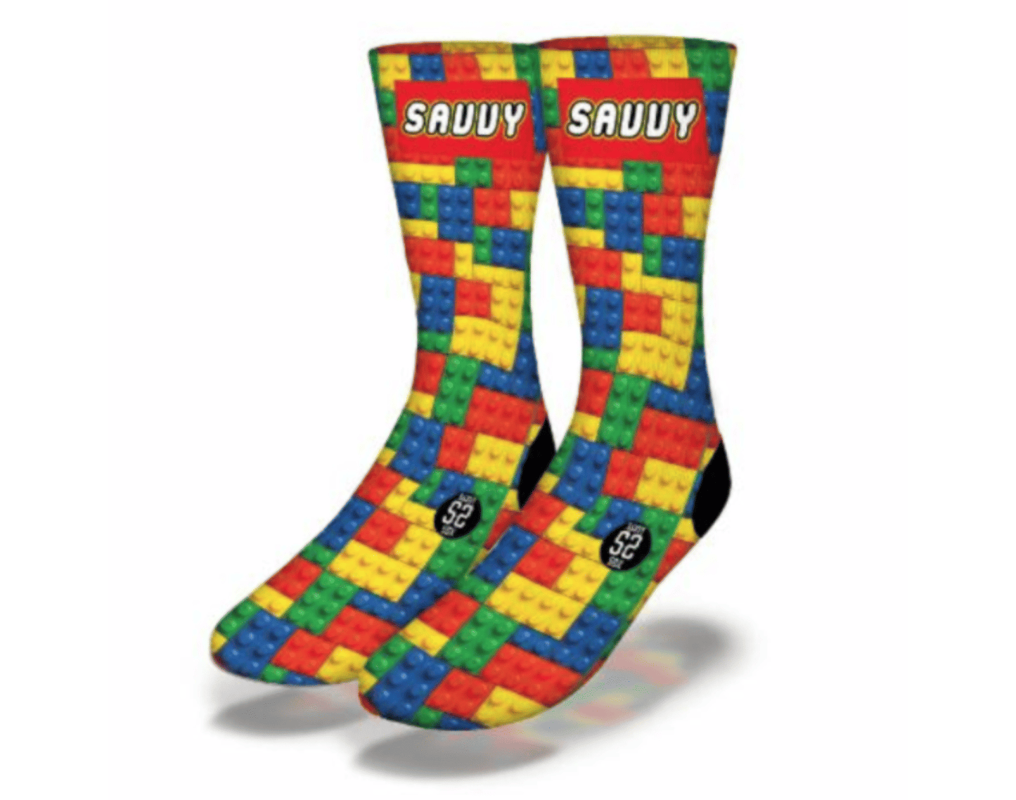 SAVVY LEGO LEGS Fun Puzzle Socks - Renee Lane Company