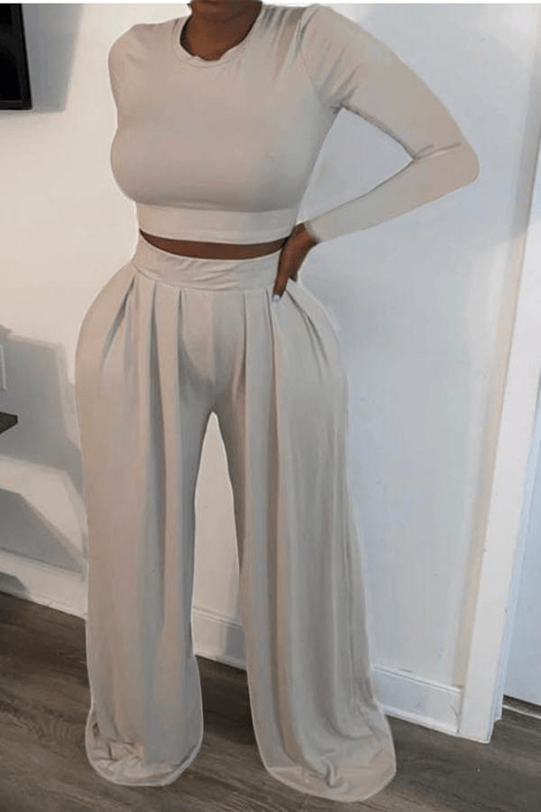 SETS WIDE TWO PIECE HIGH-WAIST PANTS - Renee Lane Company