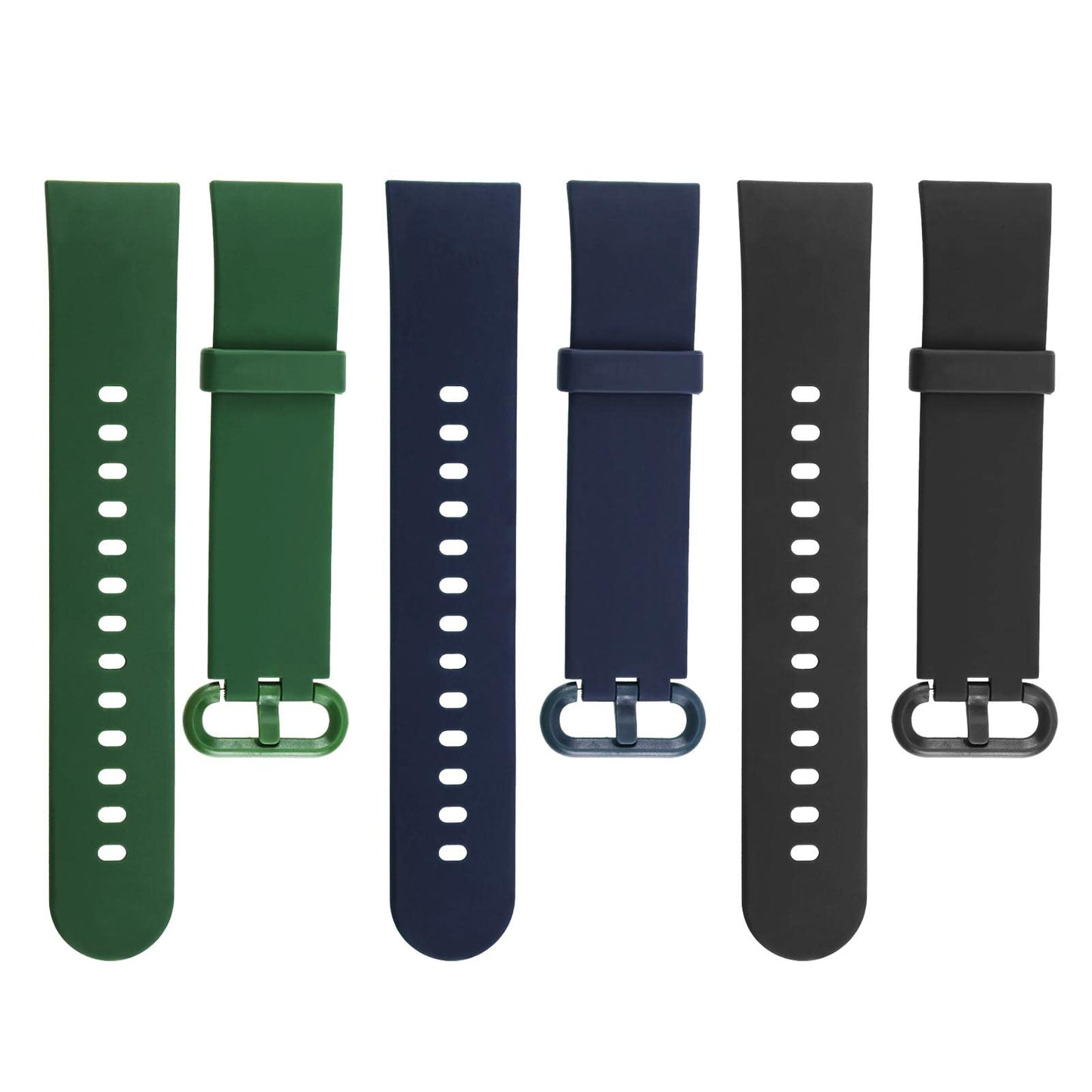 SING F LTD 3PCS Silicone Watch Straps Compatible with Xiaomi Mi Watch Lite Compatible with Redmi Watch Lite Smartwatch Replacement Watch Bands Wristbands - Renee Lane Company