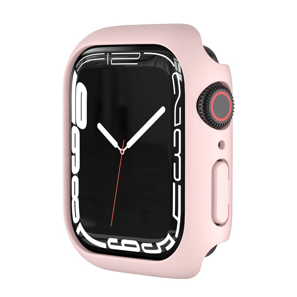 SOLOLUP Compatible for Apple Watch Case 41mmHard PC Case Frame Anti-scratch Bumper Protective Cover for Apple Watch Series 8 for Apple Watch Series 7Pink - Renee Lane Company