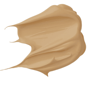 Medium tan liquid foundation swatch with smooth satin finish, one shade