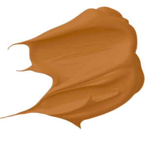 Liquid foundation swatch, medium golden tan with smooth satin finish