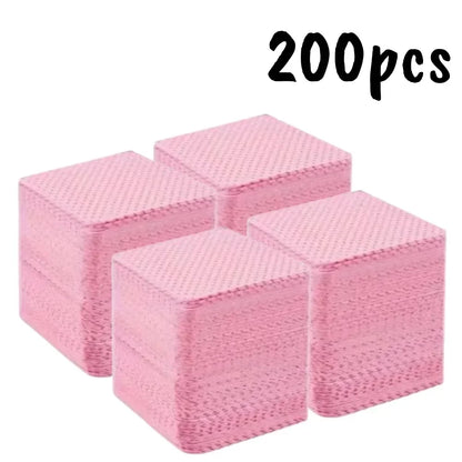 20/600pcs Lint-Free Gel Nail Wipes Aluminum-Free Cleansing Tissues Nail Polish Remover Pads for NaiArt Beauty Nail Cleaning Care