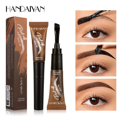 HANDAIYAN 5-color brush head peel-off eyebrow tint Waterproof, long-lasting, and smudge-proof peel-off eyebrow tint