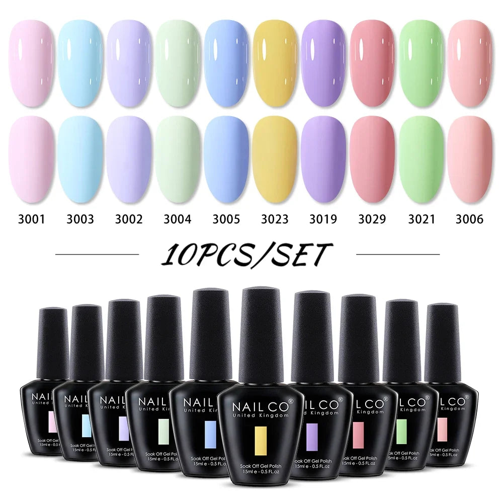NAILCO 15ml Brown Nails Art Red Color Gel Nail Polish Semi-permanent UV Gel Polish Coffee Manicure Chocolate Hybrid Nail Varnish