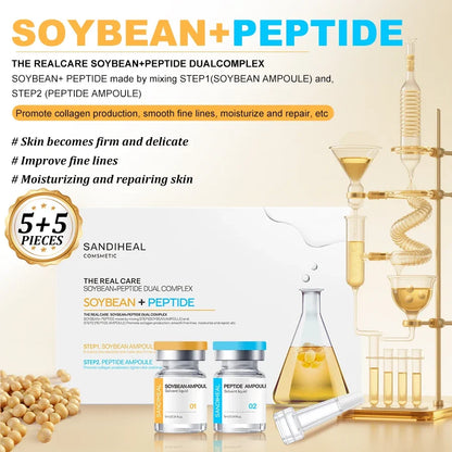 10Vials Copper Peptide Hyaluronic Acid Serum CICA B5 Facial Essence Hydration Korean Skin Care Original Sanendi Beauty Products