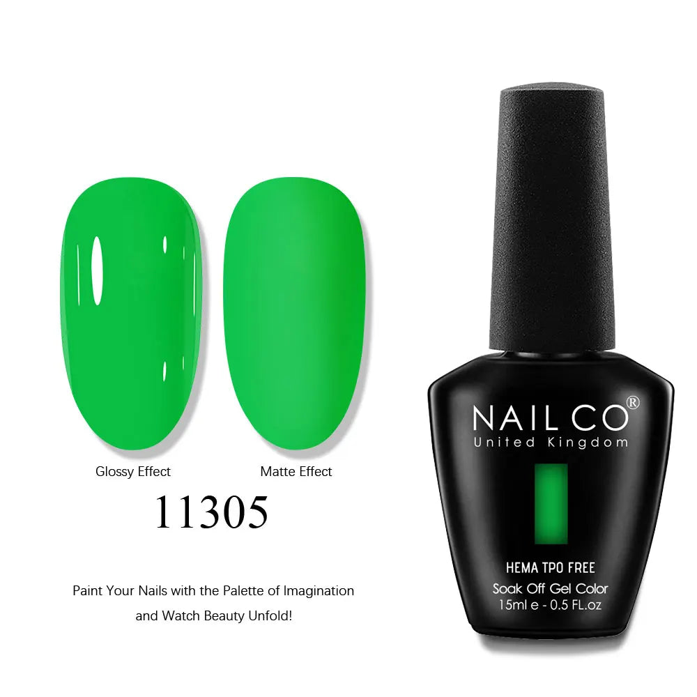 NAILCO 15ml Nails Art Gel Lack Polish Summer Hybrid Nail Varnish Manicure UV Top Coat Base HEMA TPO FREE Esmalte Nail Gel Polish