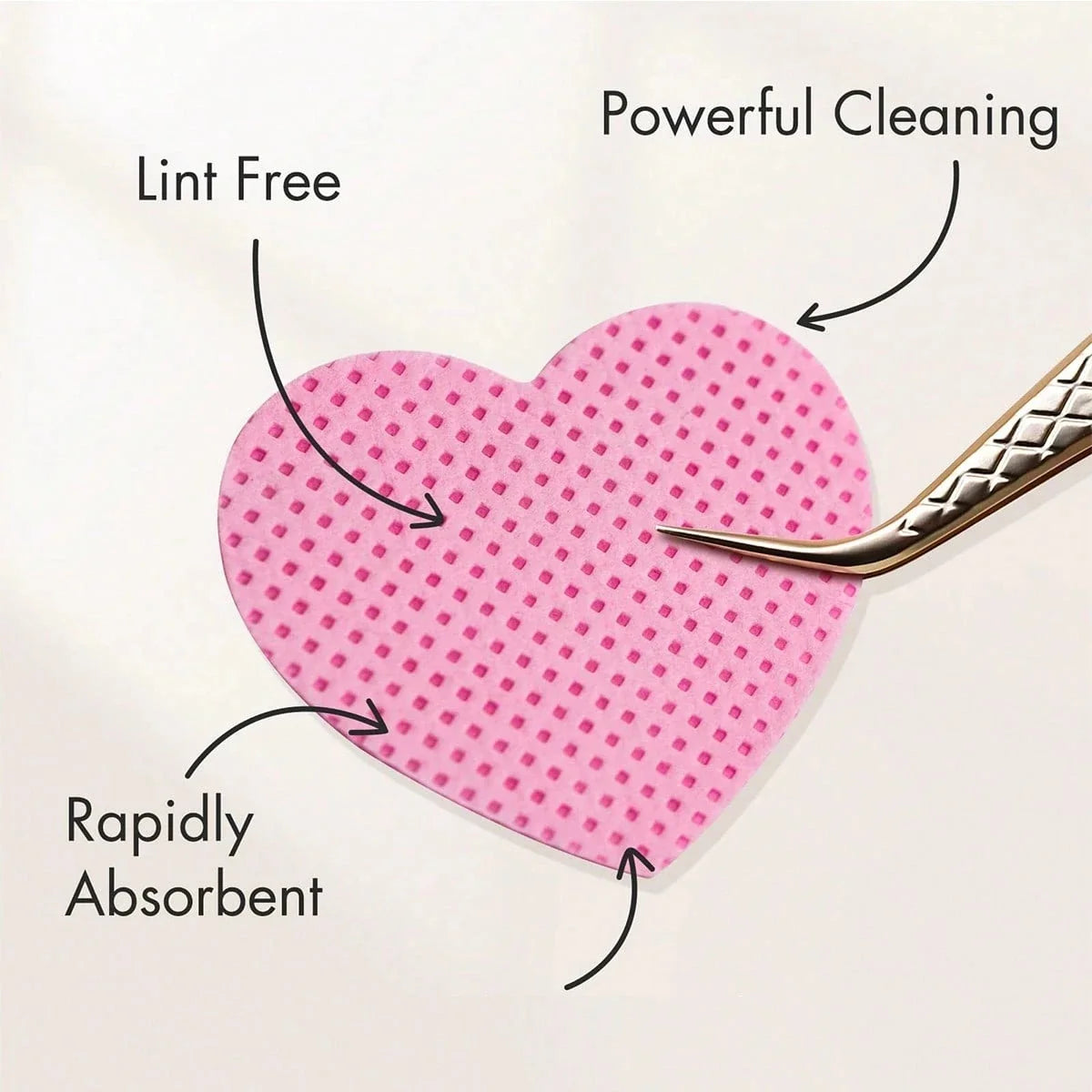 LULAA Glue Wipes Lint Free Nail Wipes Non-Woven Fabric Lash Glue Wipes Nail Polish Remover Wipes Use for Nail Polish Remover