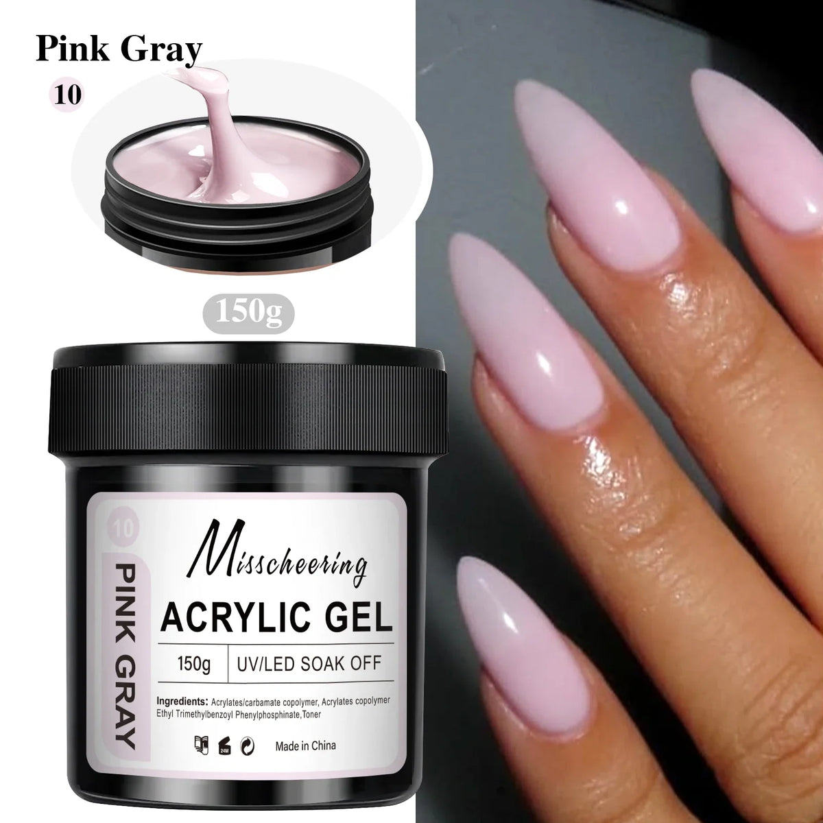 150g Transparent Nail Extension Gel Jelly White Light Pink Acrylic Nail Art UV LED Gel Semi Permanent Varnish Extension Tool