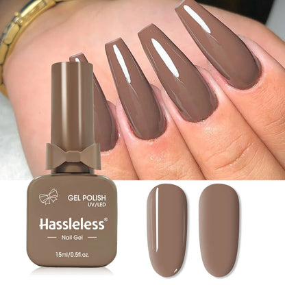 Single-use 15ml gel nail polish, convenient for home or salon manicures, easy to remove.
