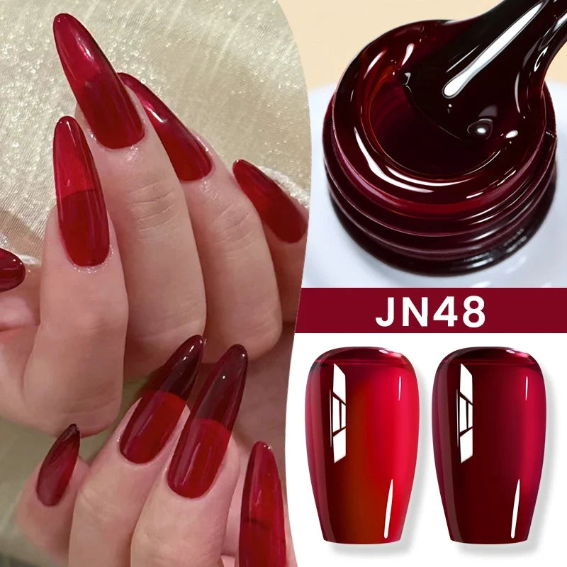 BORN PRETTY 83 Colors 10ml Jelly Nude Gel Nail Polish Autumn Amber Semi Transparent Manicure Soak off UV LED Nails Gel Varnish