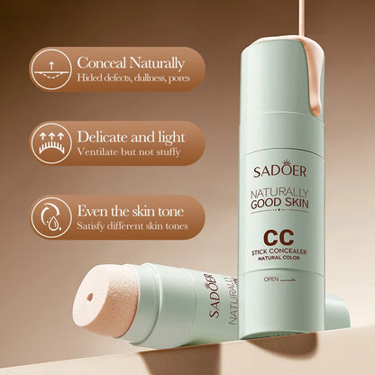 SADOER Concealer CC Stick Concealer Not Take Off Makeup Waterproof Consolidation Moisturizing Makeup Concealer