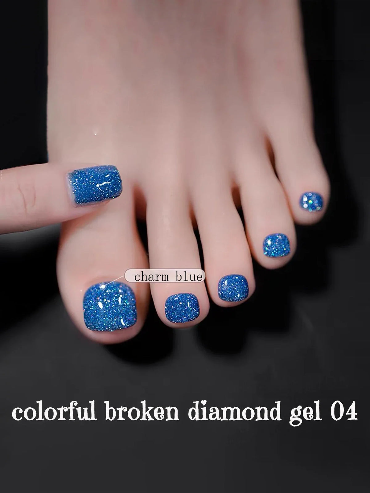 SHAKA 1-8pcs Popular Versatile Whitening Pink Green Blue Bling Gel Super Glitter Water Light Broken Diamond Gel Nail Polish