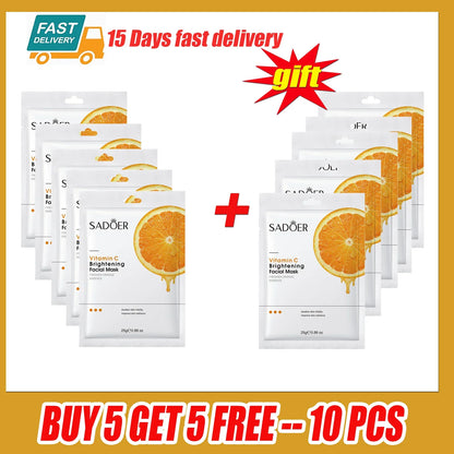 Vitamin C Facial Mask Remove Blackheads Shrink Pores Brightening Skin Soothing Moisturizing Korean Beauty Skincare Products