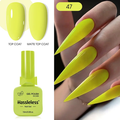 Single-use 15ml gel nail polish, convenient for home or salon manicures, easy to remove.