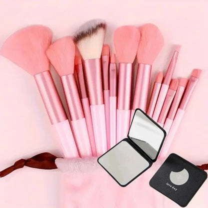 13/33pcs Professional Makeup Brush Set with Accessories for Combination Skin- Featuring Soft Brushes，Suitable for Beginners