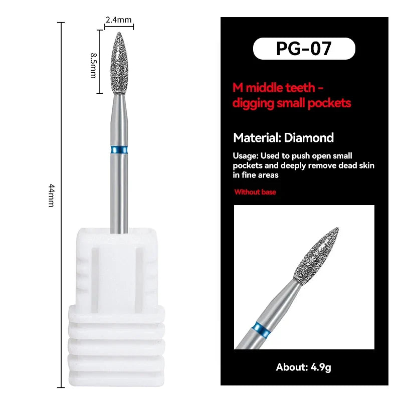 Electric Diamond Nail Drill Bit Sand Nail Files Cuticle Polishing Manicure Tool for Professional Nail Cleaning And Polishing