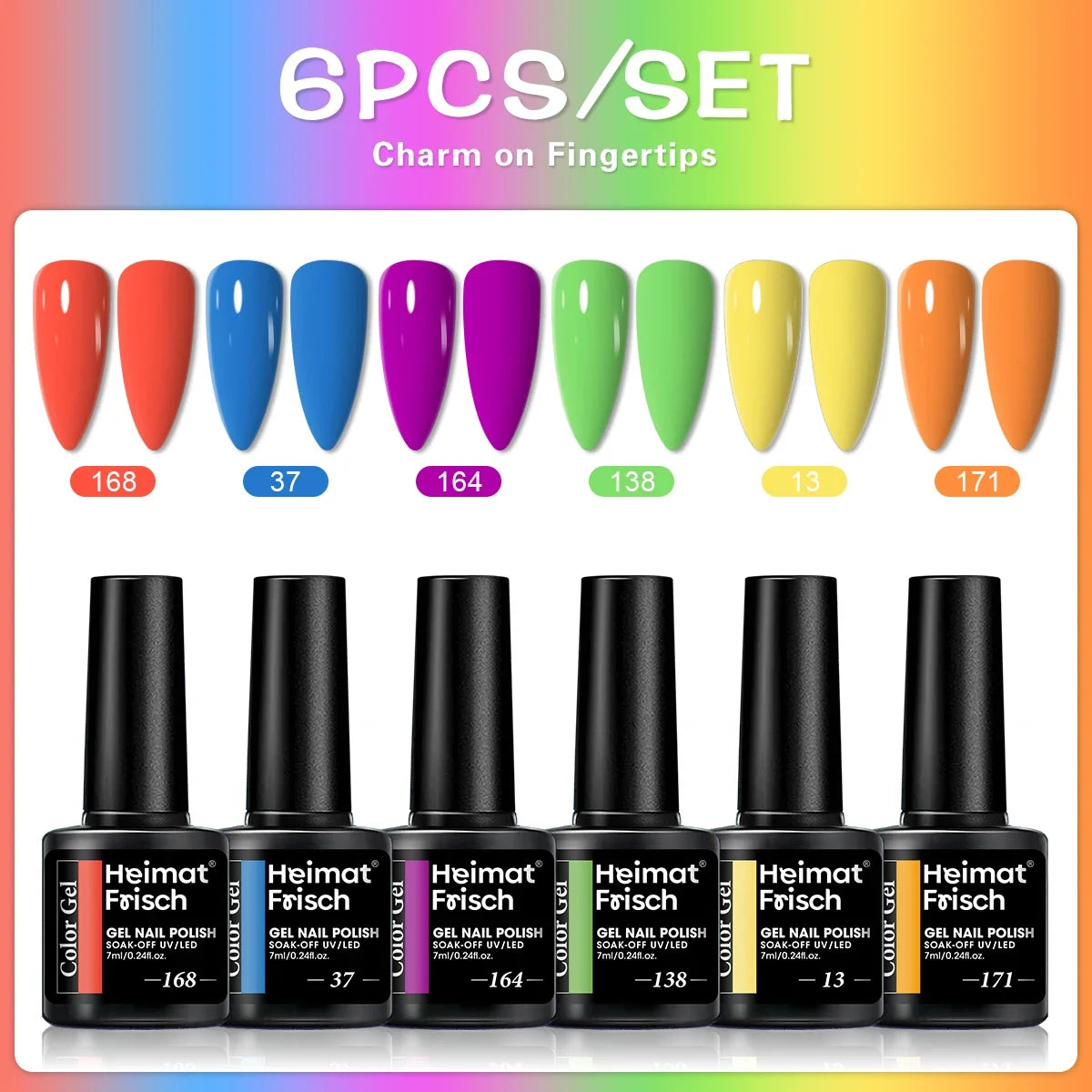 Color Block Series | Glossy Nails 0.24 oz Trendy Candy Foam Gel Semi-Permanent Nail Art Drip LED Nail Salon DIY Nail Art Gel Sea