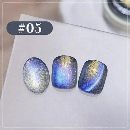 MIANEL Blue Tears Cat Eye Nail Polish Unique Blue Color and Magnetic Powder Create a Dreamy and Romantic Blue Nail Art Effect