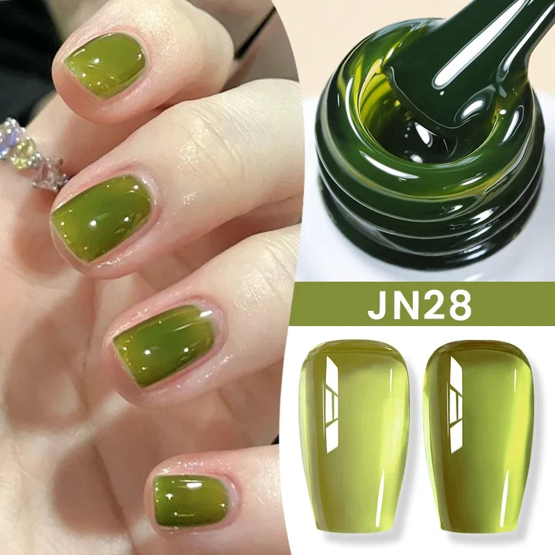 BORN PRETTY 10ml Jelly Nude Gel Nail Polish 50 Colors Semi Transparent Nail Art Nail Supplies Soak off UV LED Nails Gel Varnish