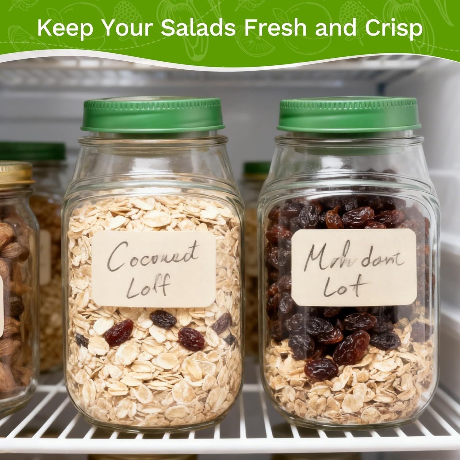 Salad Container with Side Opening, Leak-Resistant Design with Dressing Cup & Lid, Dishwasher & Freezer Safe for Office, Travel & Outdoors (green) - Renee Lane Company