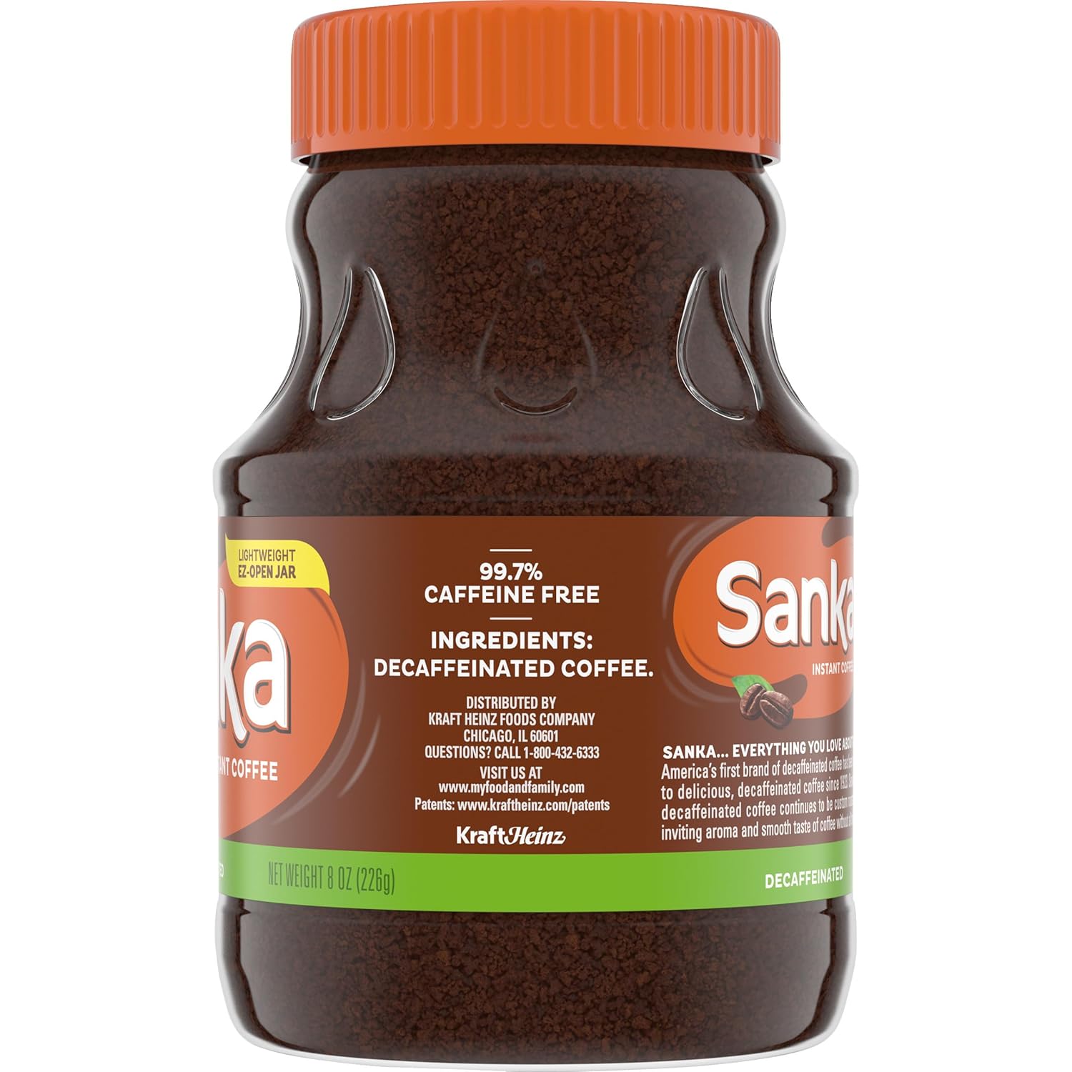 Sanka Decaf Instant Coffee, 8 oz Jar - Renee Lane Company