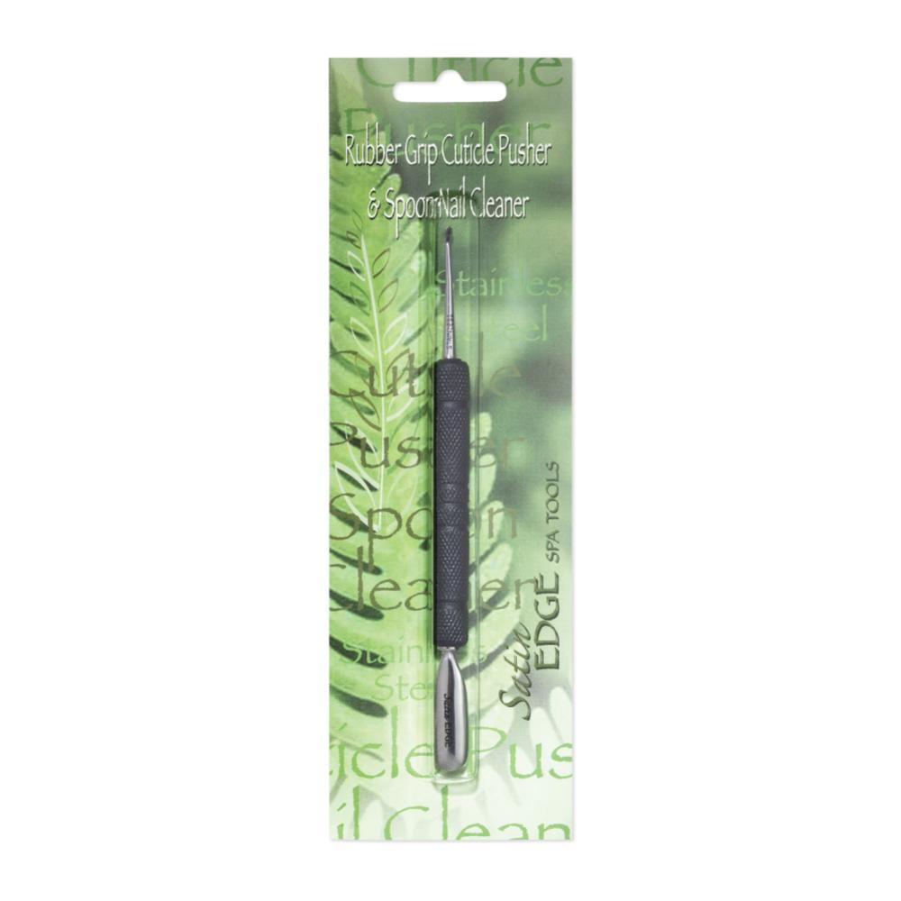 Satin Edge Rubber Grip Cuticle Pusher and Spoon Nail Cleaner - Renee Lane Company