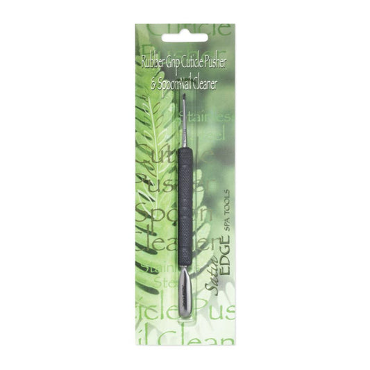 Satin Edge Rubber Grip Cuticle Pusher and Spoon Nail Cleaner - Renee Lane Company