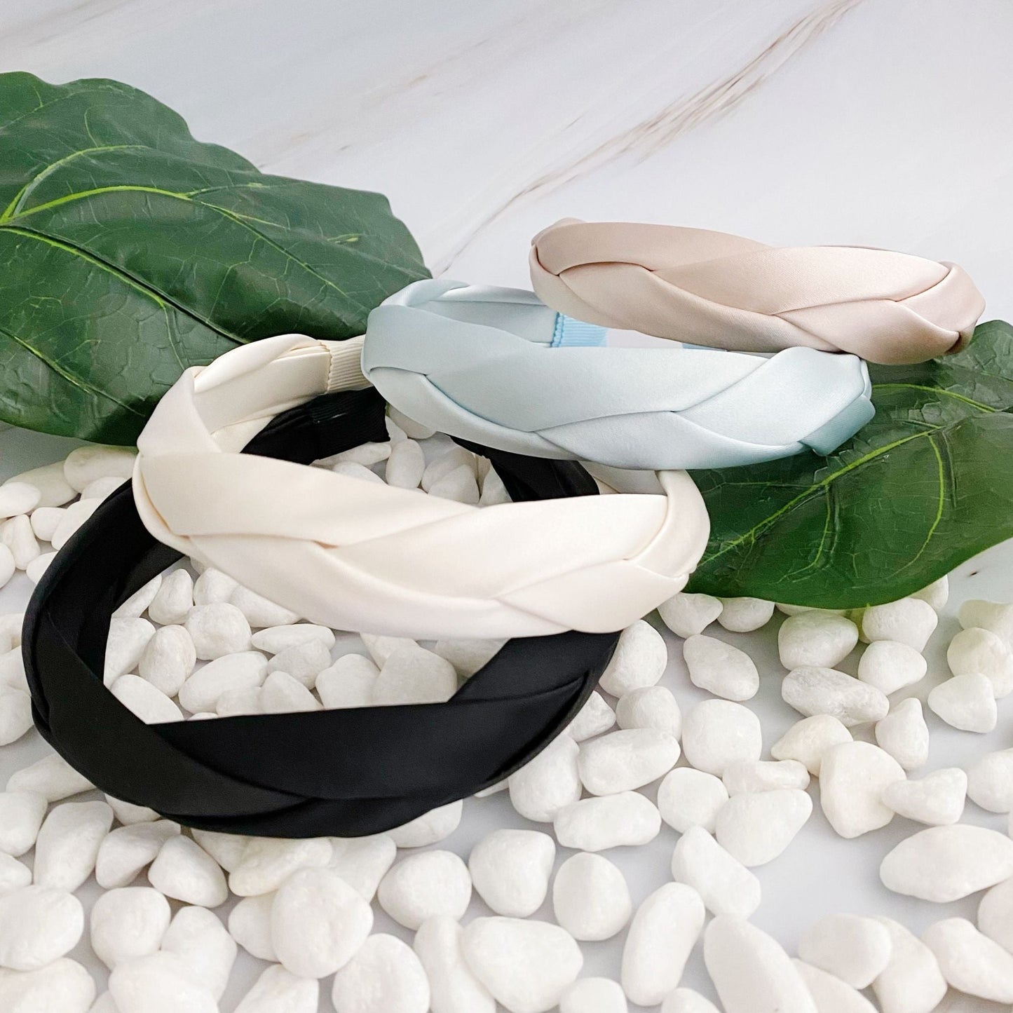 Satin Silk Braid Headband - Renee Lane Company