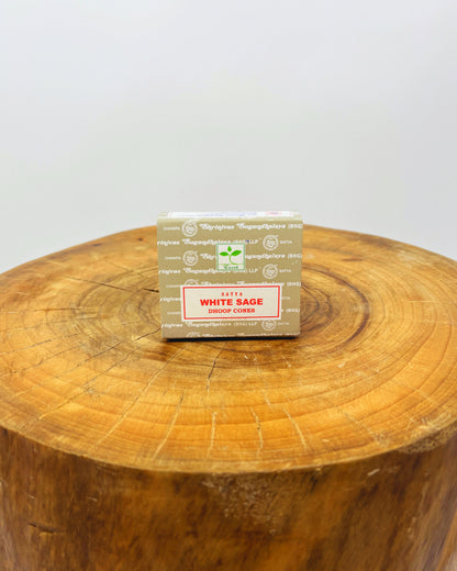 Satya White Sage Dhoop Cones | 12pk - Renee Lane Company