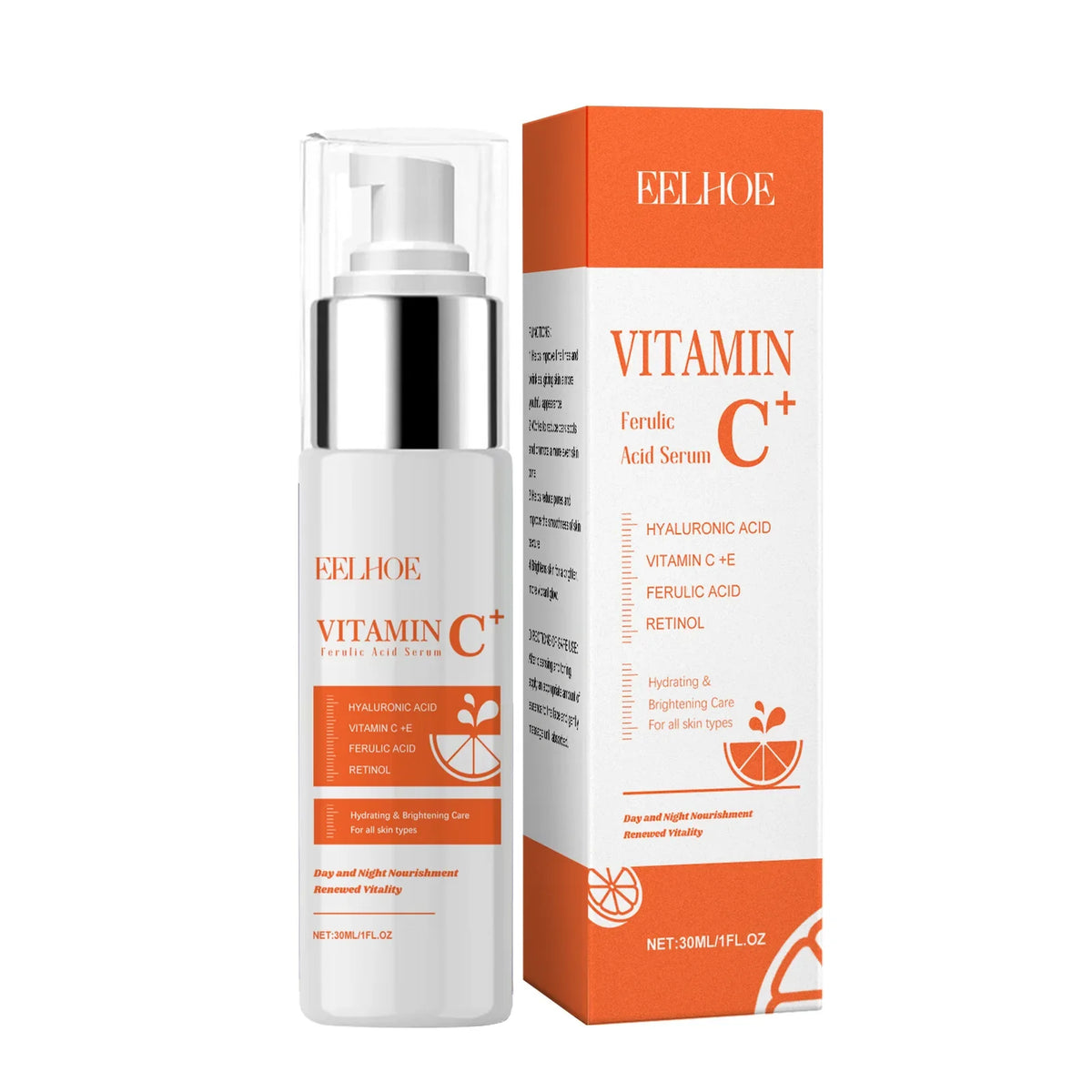 Eelhoe Vitamin C Facial Essence Moisturizing Lifting Reduce Fine Lines Keep Smoothing Anti A-ging Remove Acne Face Firming Serum